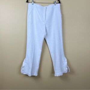 NWT Trina Turk Pants Cotton Spandex Blend White Size 10